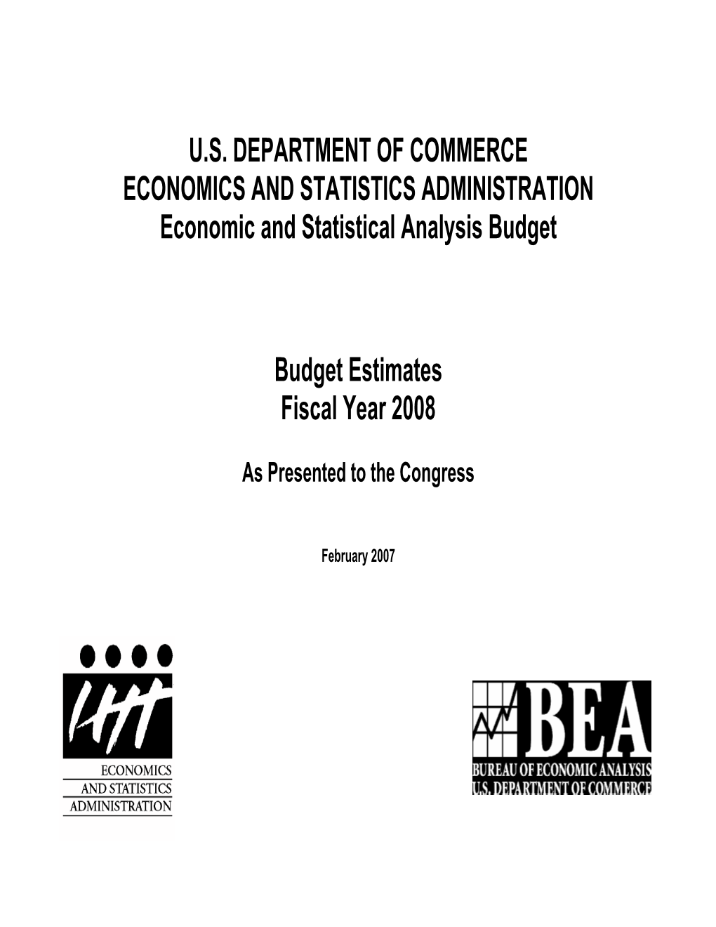 Economic and Statistical Analysis Budget