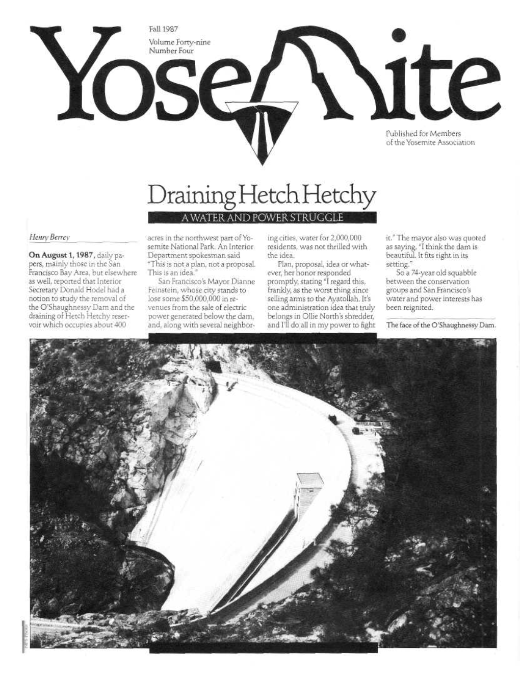 Draining Hetch Hetchy a WATER and POWER STRUGGLE
