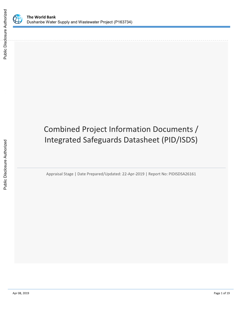 Project-Information-Document-Integrated-Safeguards-Data-Sheet-Dushanbe-Water-Supply