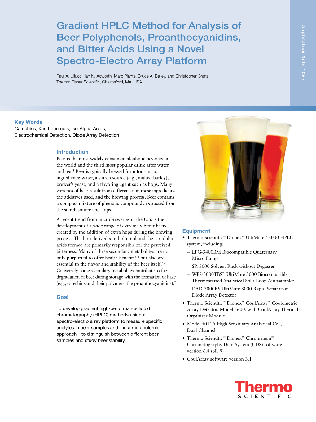 Gradient HPLC Method for Analysis of Beer Polyphenols