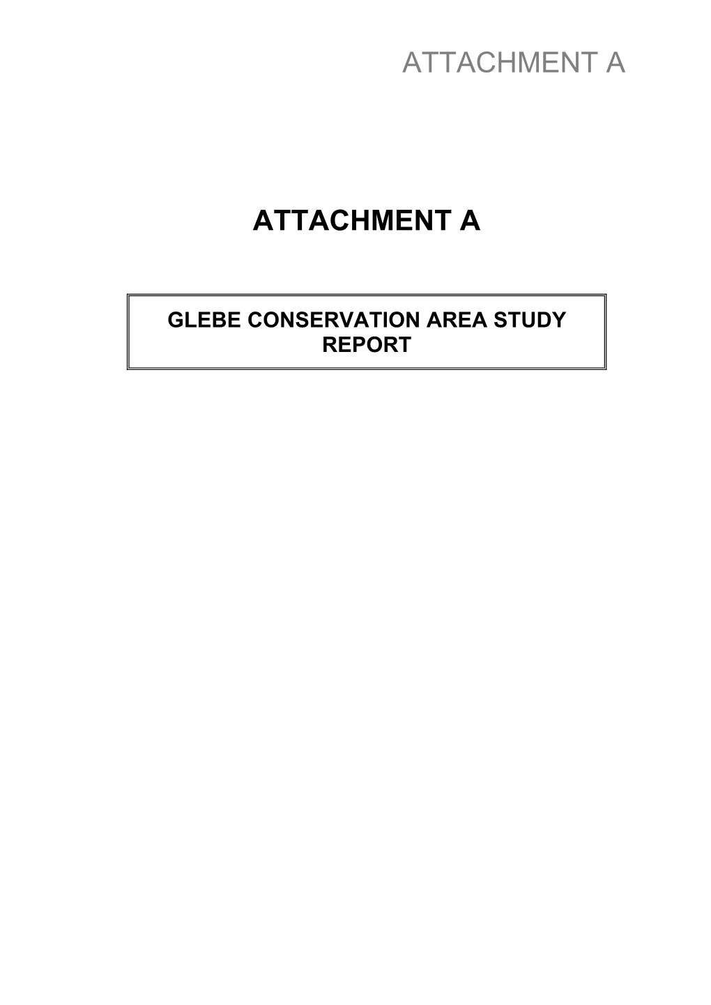 Glebe Conservation Area Study Report