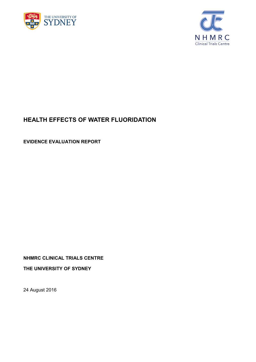Health Effects of Water Fluoridation