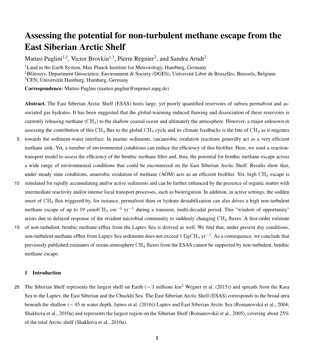 Assessing the Potential for Non-Turbulent Methane Escape From