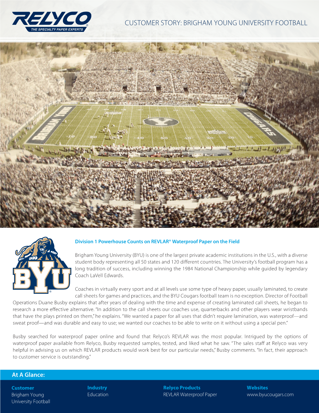 Customer Story: Brigham Young University Football