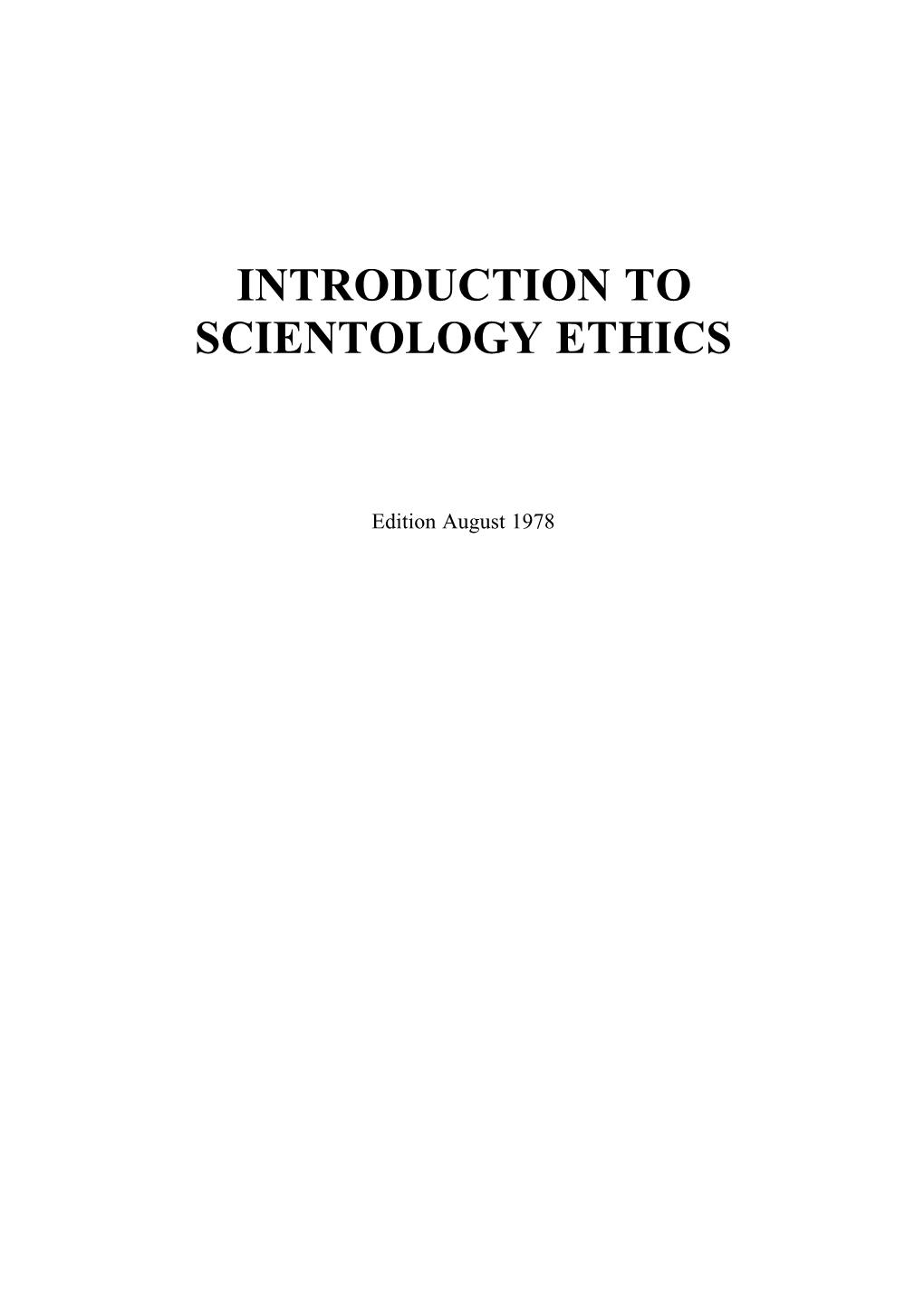 Introduction to Scientology Ethics.Pdf