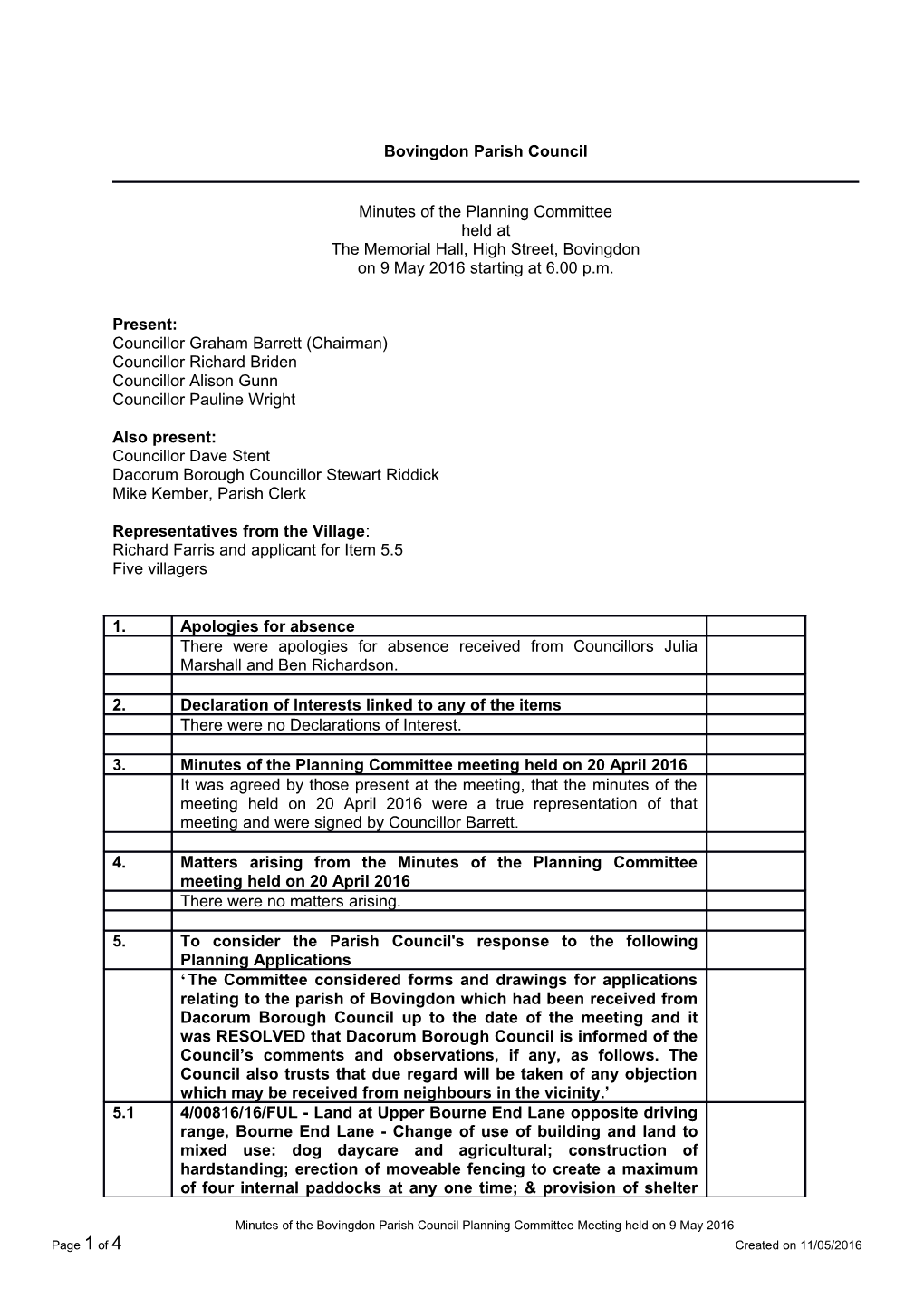 Bovingdon Parish Council s2