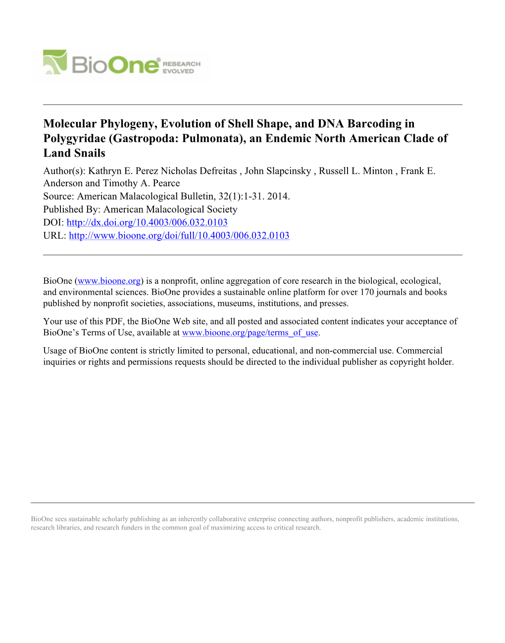 Molecular Phylogeny, Evolution Of