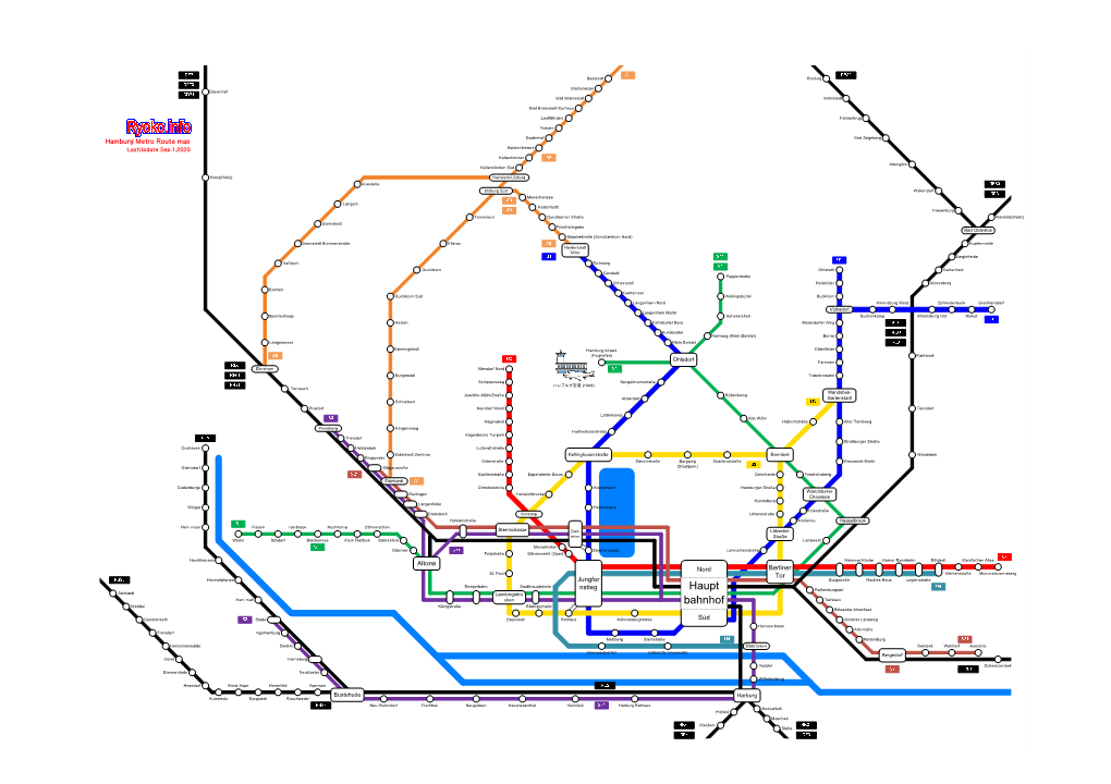 Hamburg Metro Route Map Dodenhof Bad Segeberg Lastupdate Sep.1.2020 Holstentherme Kaltenkirchen Altengörs Kaltenkirchen Süd