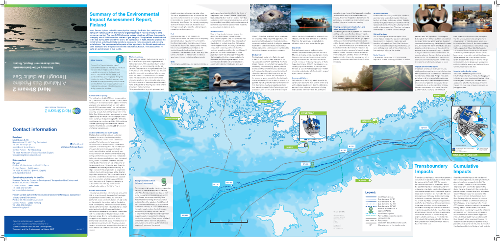 Nord Stream 2 a Natural Gas Pipeline Through the Baltic