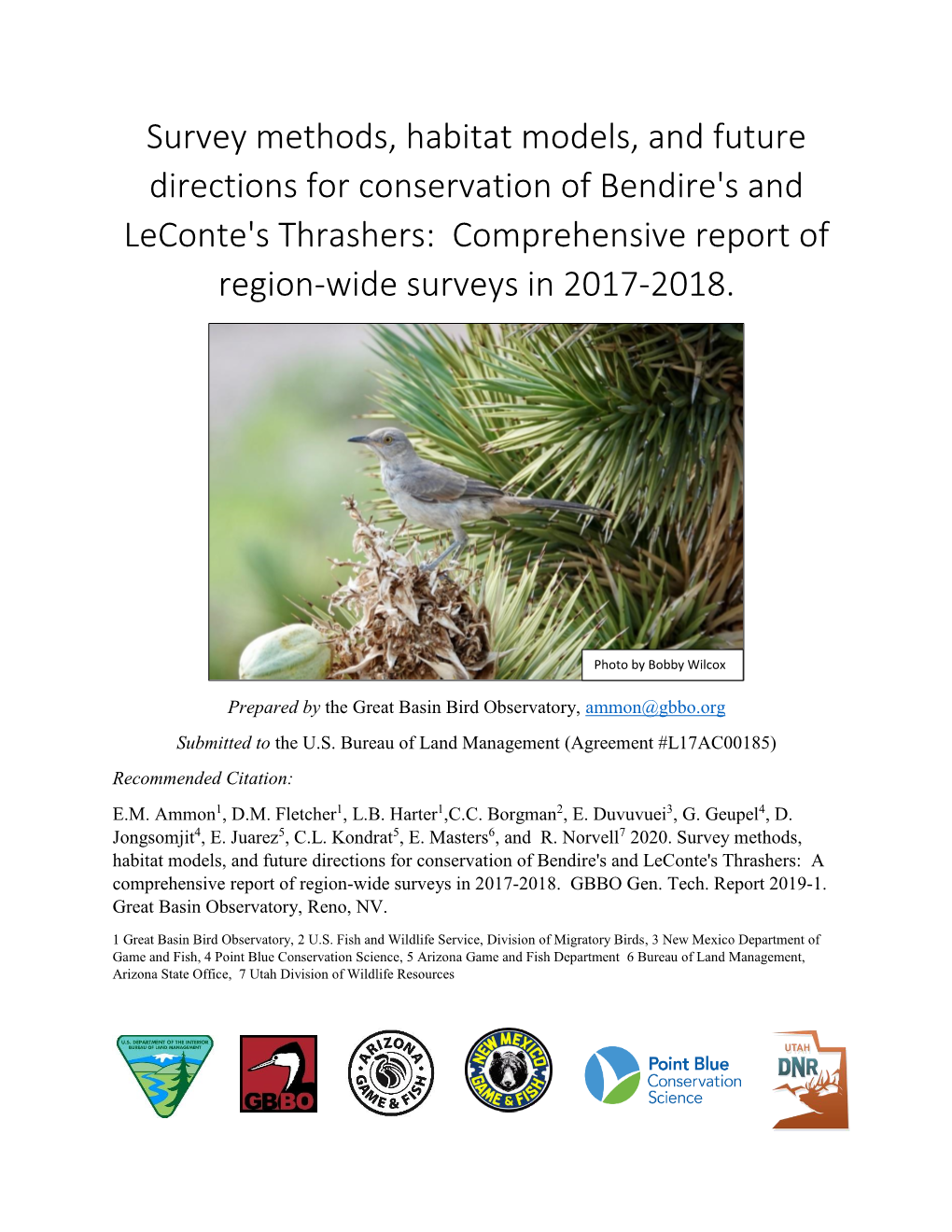 Comprehensive Report of Region-Wide Surveys in 2017-2018