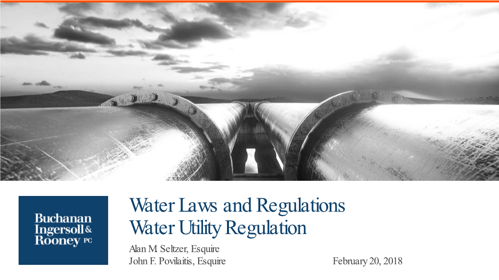 Water Laws and Regulations Water Utility Regulation Alan M