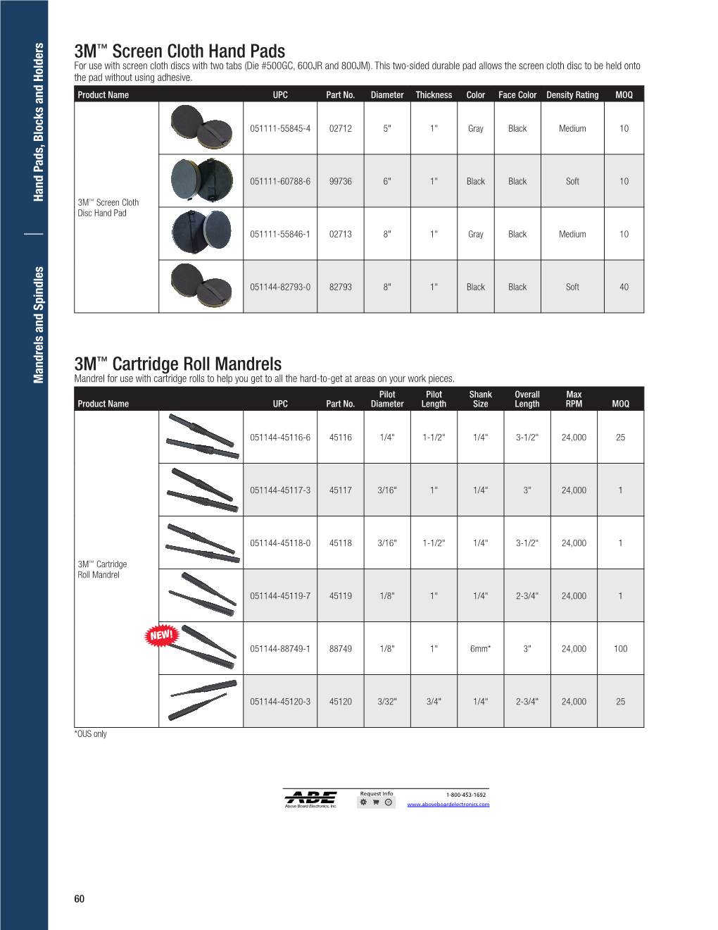 3M Accessories for Abrasive Products Mandrel and Spindles