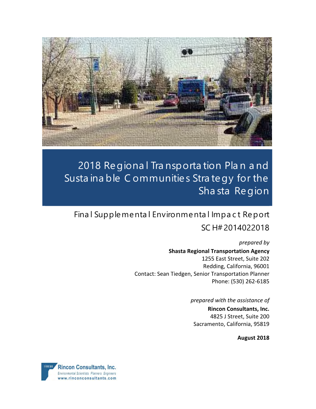 2018 Regional Transportation Plan and Sustainable Communities Strategy for the Shasta Region
