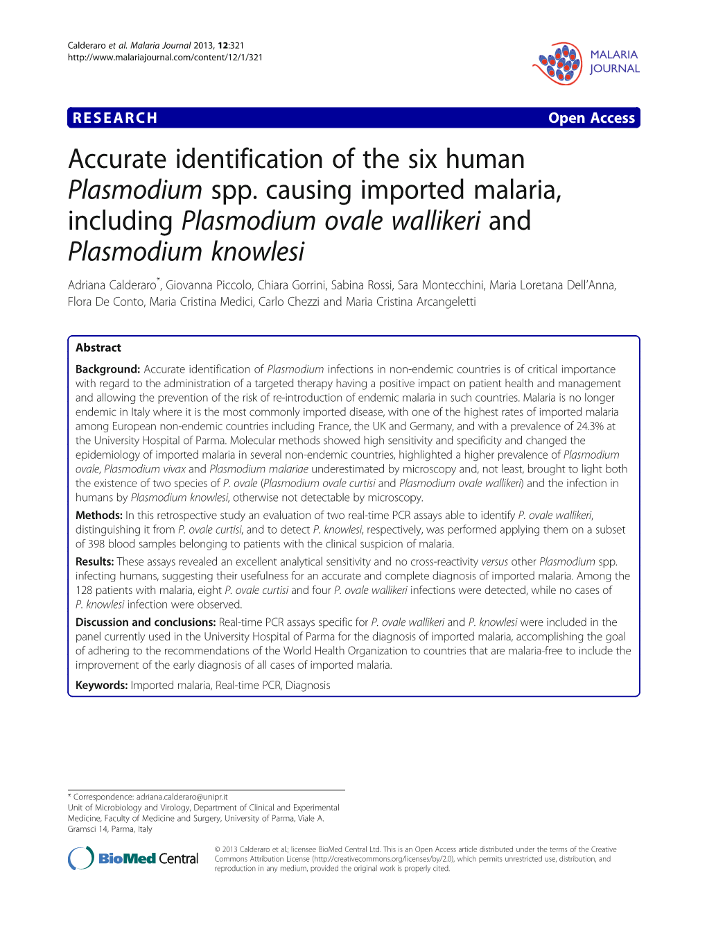 Plasmodium Ovale Wallikeri