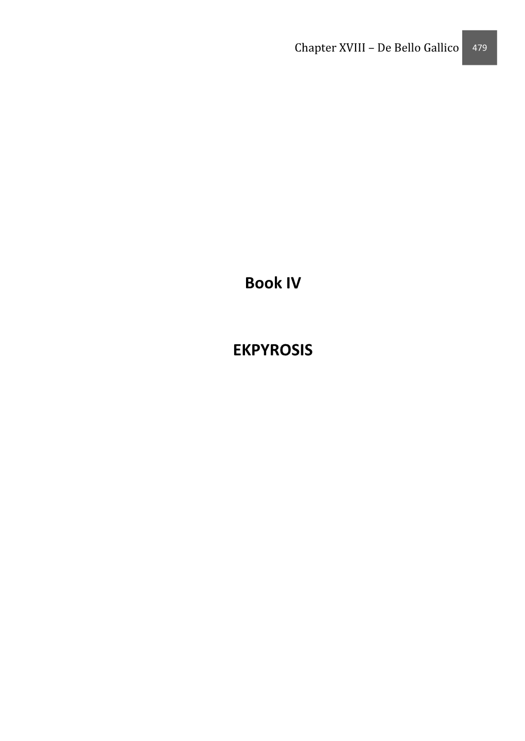 Book IV EKPYROSIS