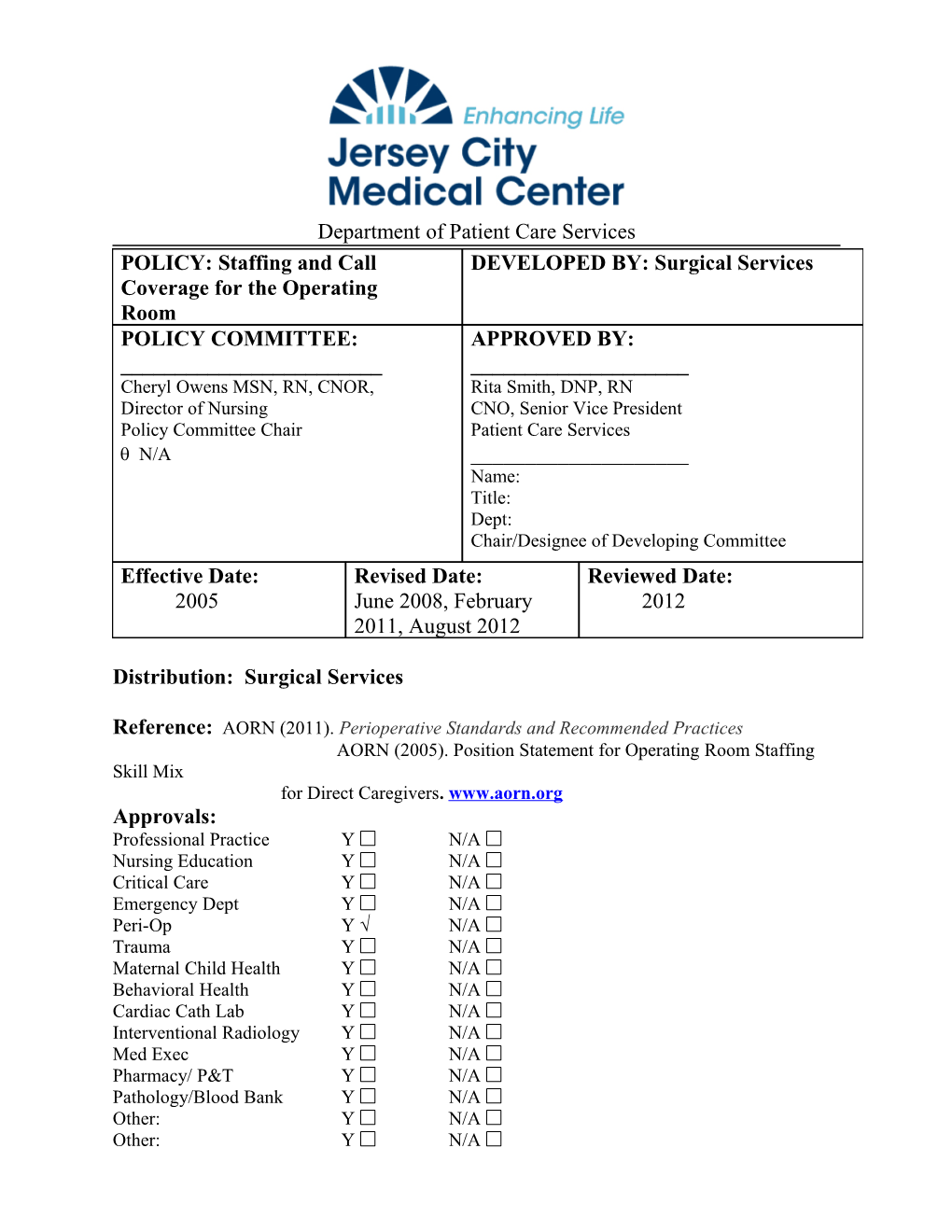 Department of Patient Care Services