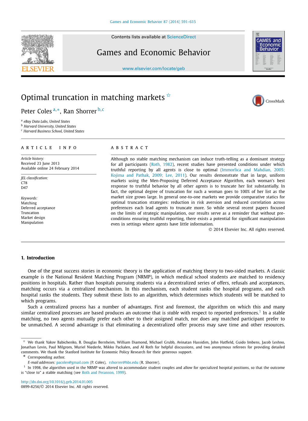 Optimal Truncation in Matching Markets