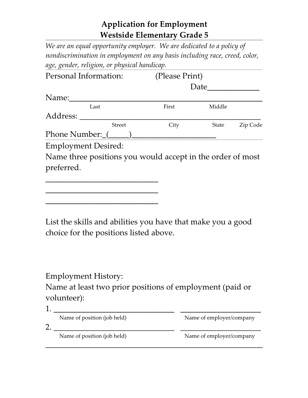 Application for Employment s10