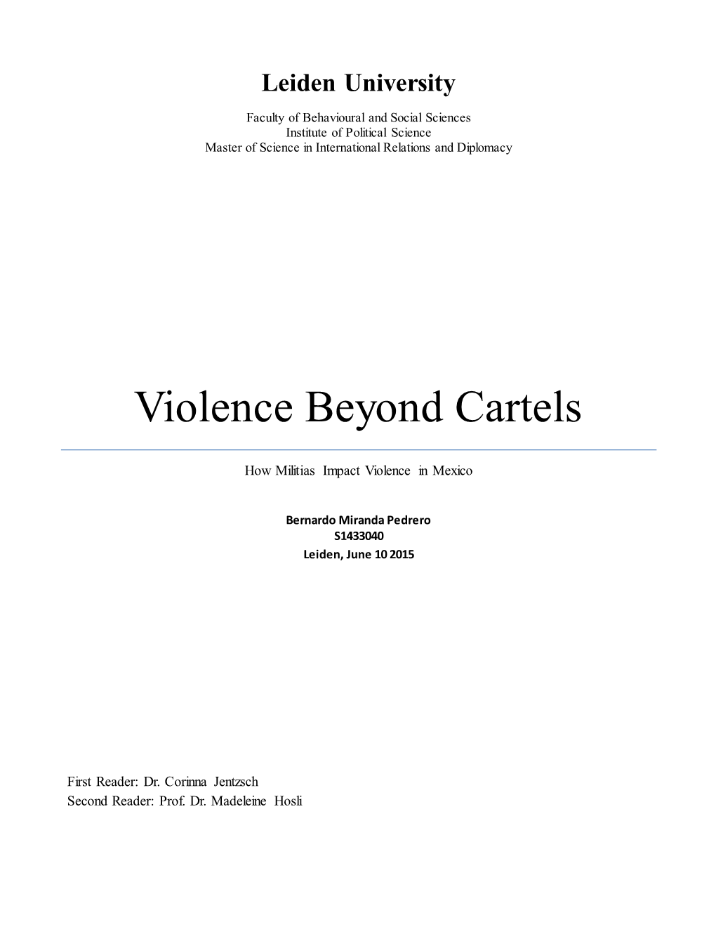 Violence Beyond Cartels