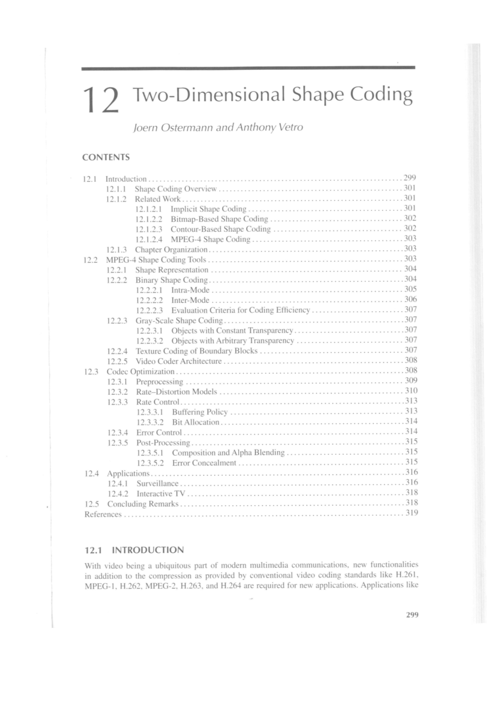 1 2 Two-Dimensional Shape Coding