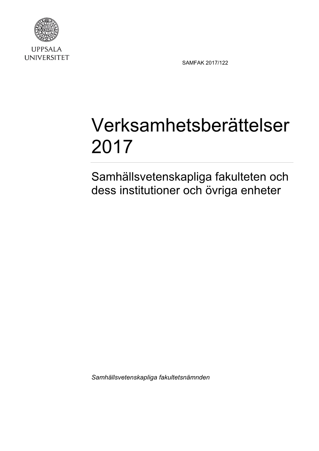 Verksamhetsberättelser 2017