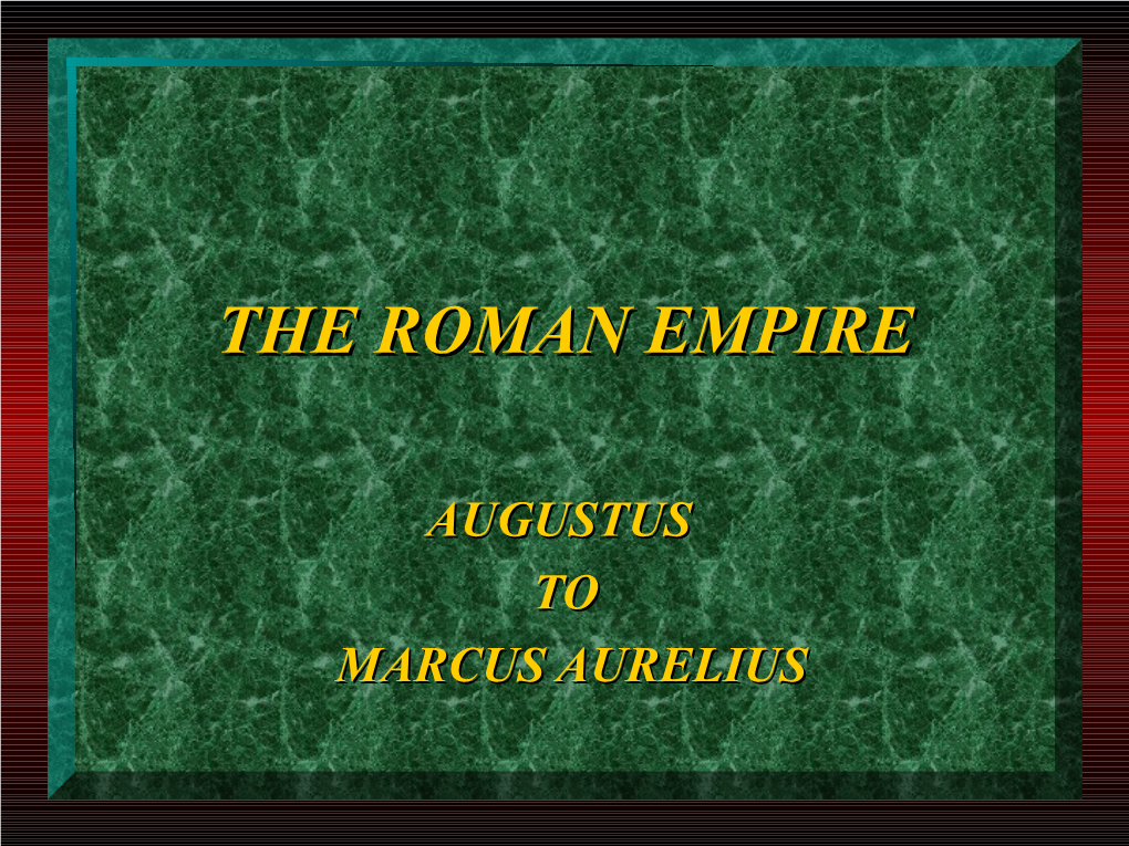 The Roman Empire