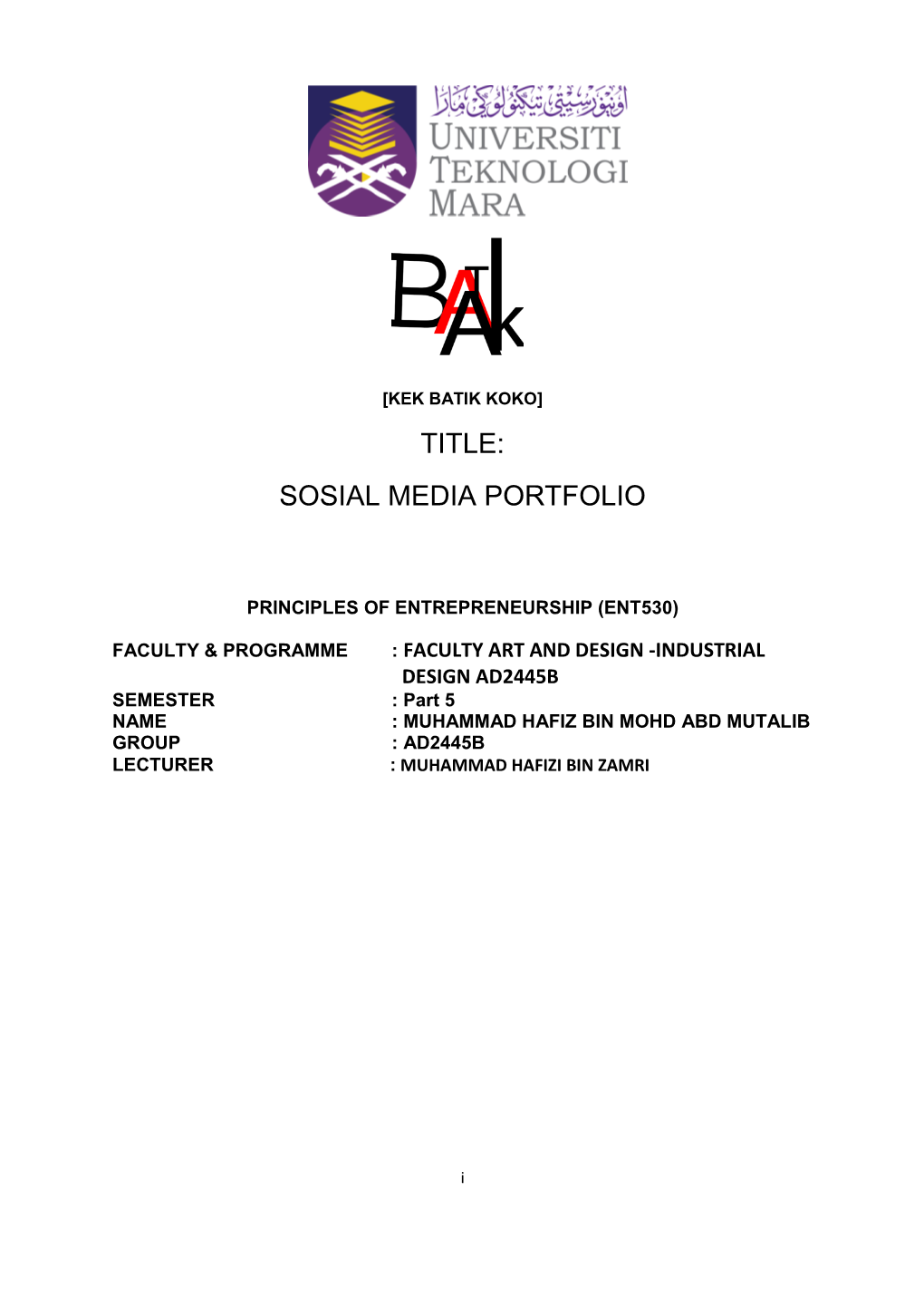 Title: Sosial Media Portfolio