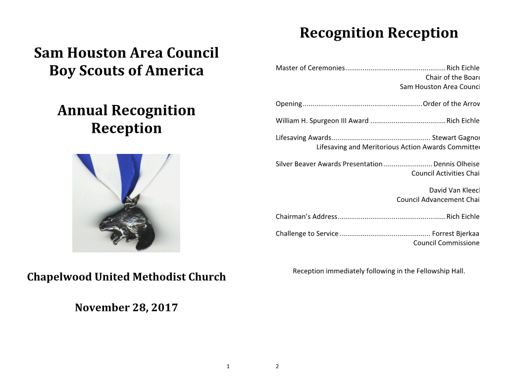 Council Recognition Program 2017