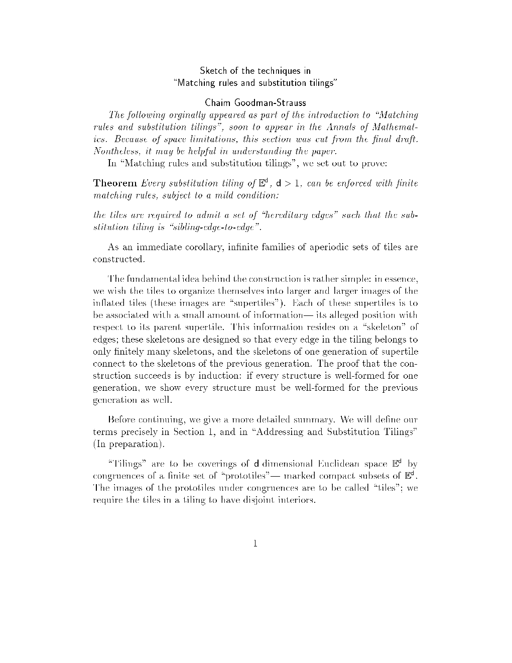 In Matching Rules and Substitution Tilings