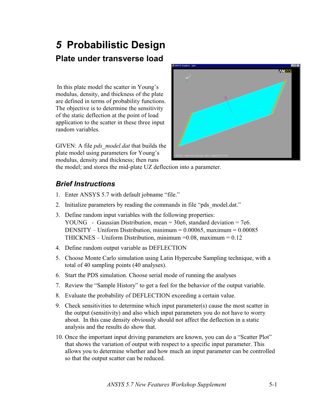 Plate Under Transverse Load