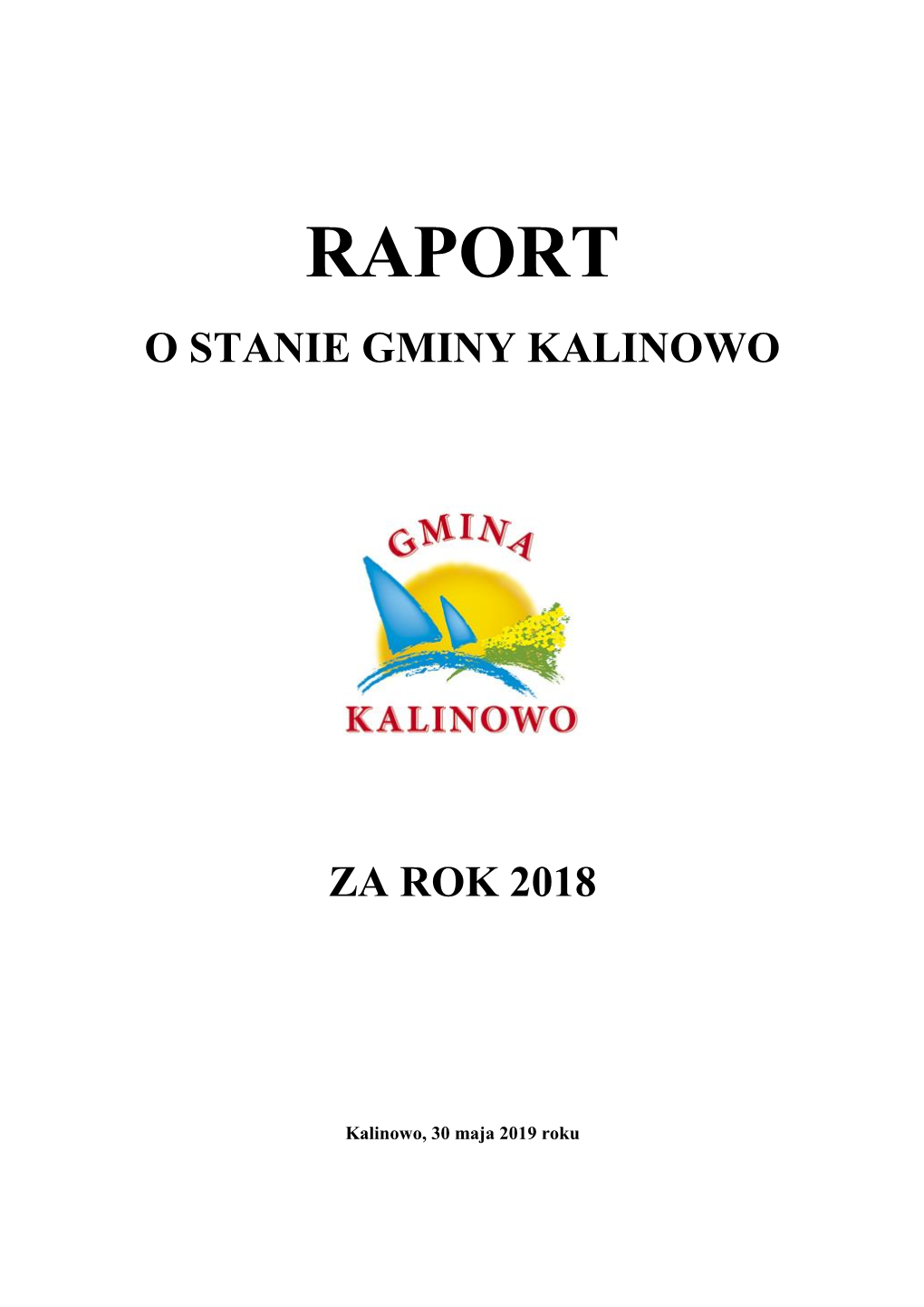 Raport O Stanie Gminy Kalinowo