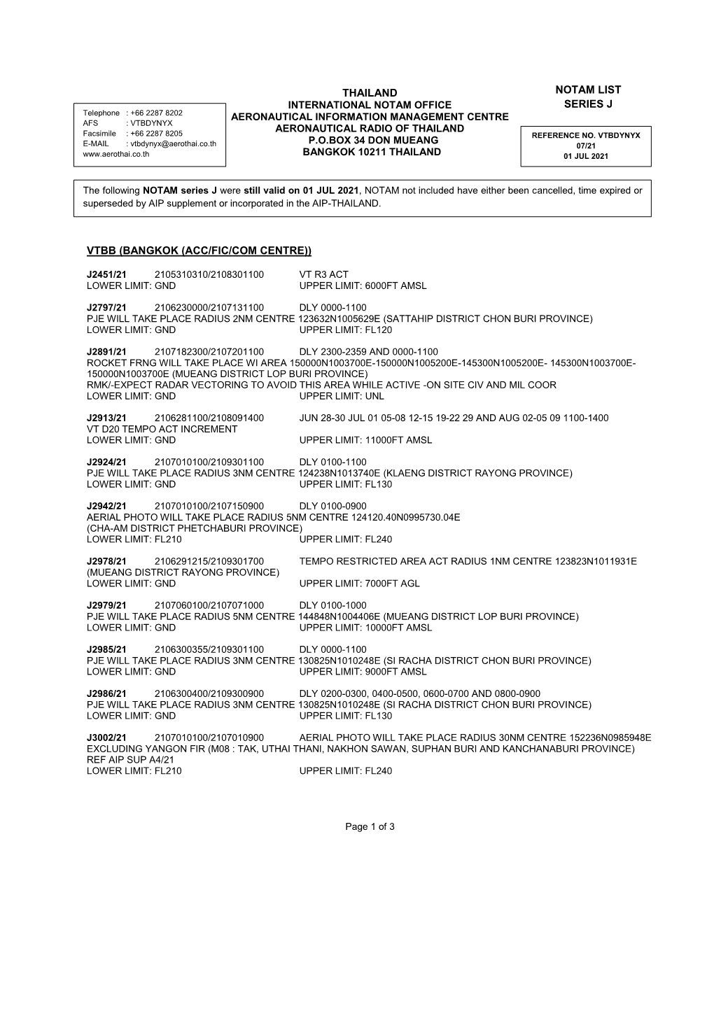 NOTAM LIST J JUL 2021.Pdf