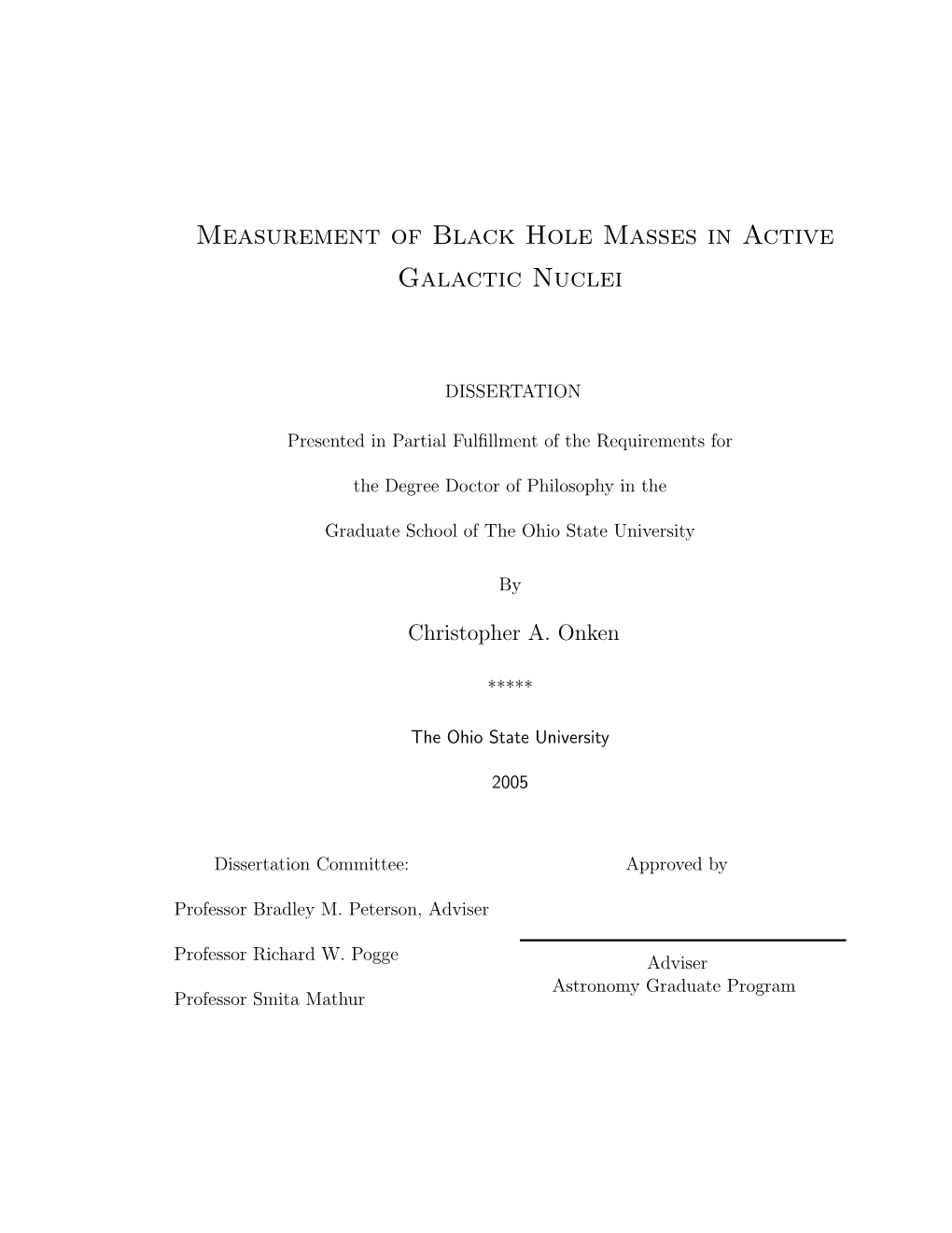 Measurement of Black Hole Masses in Active Galactic Nuclei