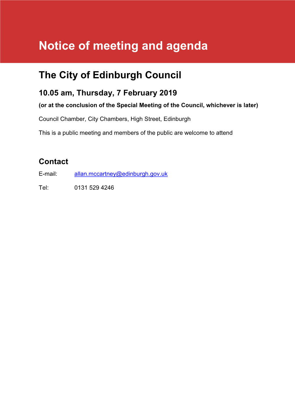 The City of Edinburgh Council