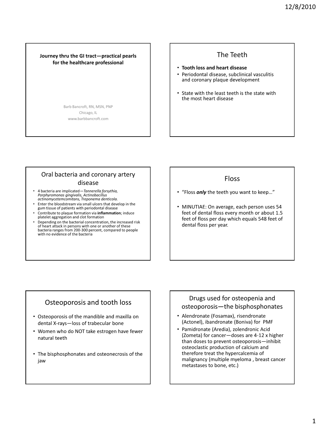 Journey Thru the GI Tract—Practical Pearls for the Healthcare Professional