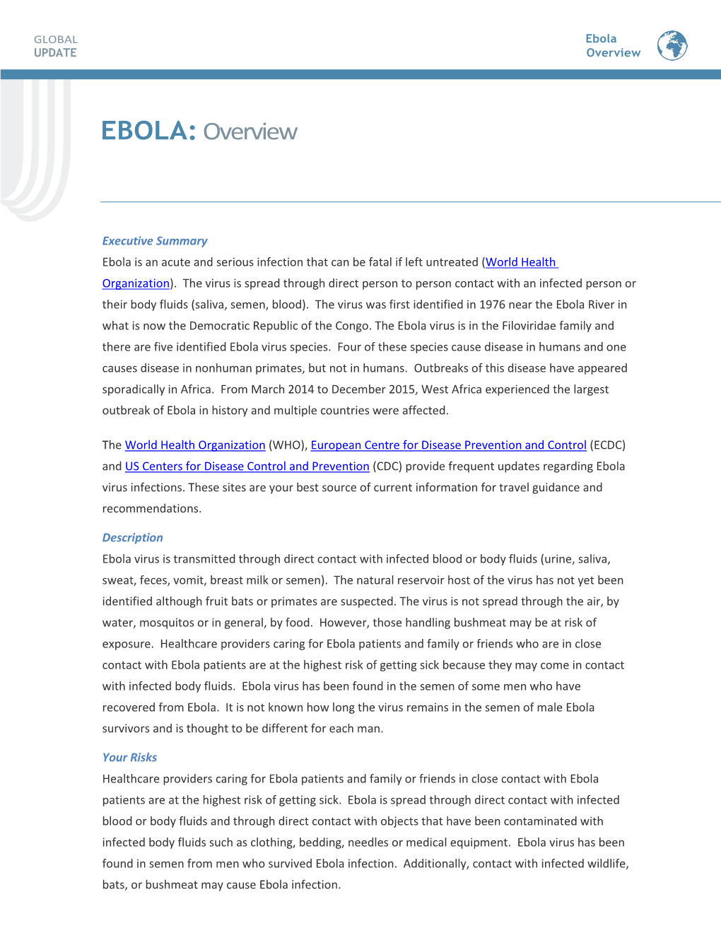 Ebola Virus Disease