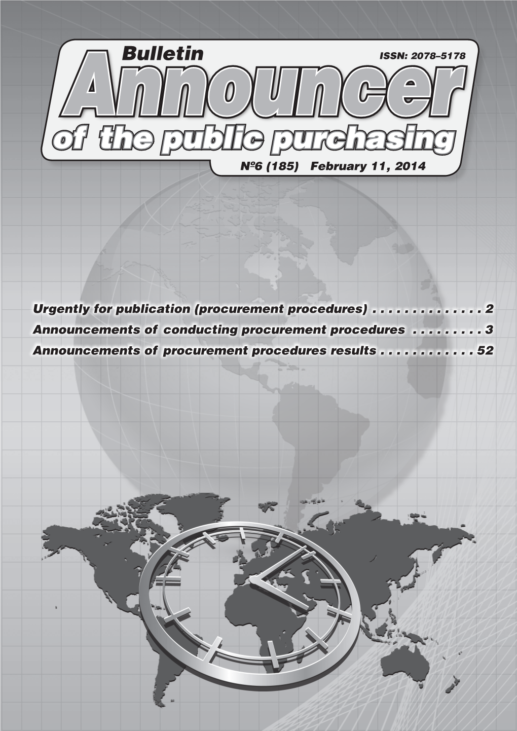 Of the Public Purchasing Announcernº6 (185) February 11, 2014