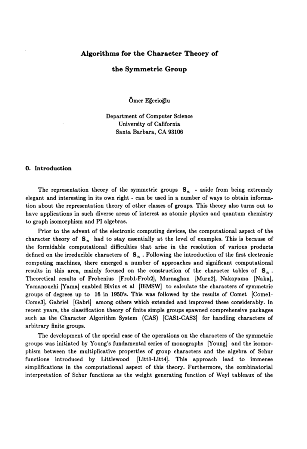 Algorithms for the Character Theory of the Symmetric Group