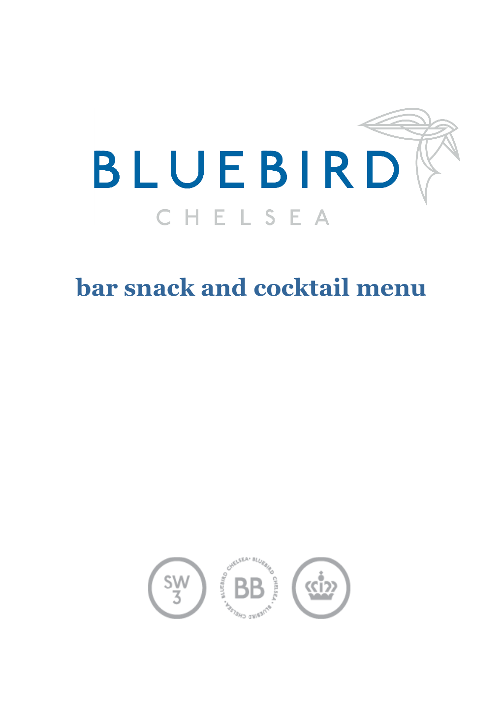 Bar Snack and Cocktail Menu