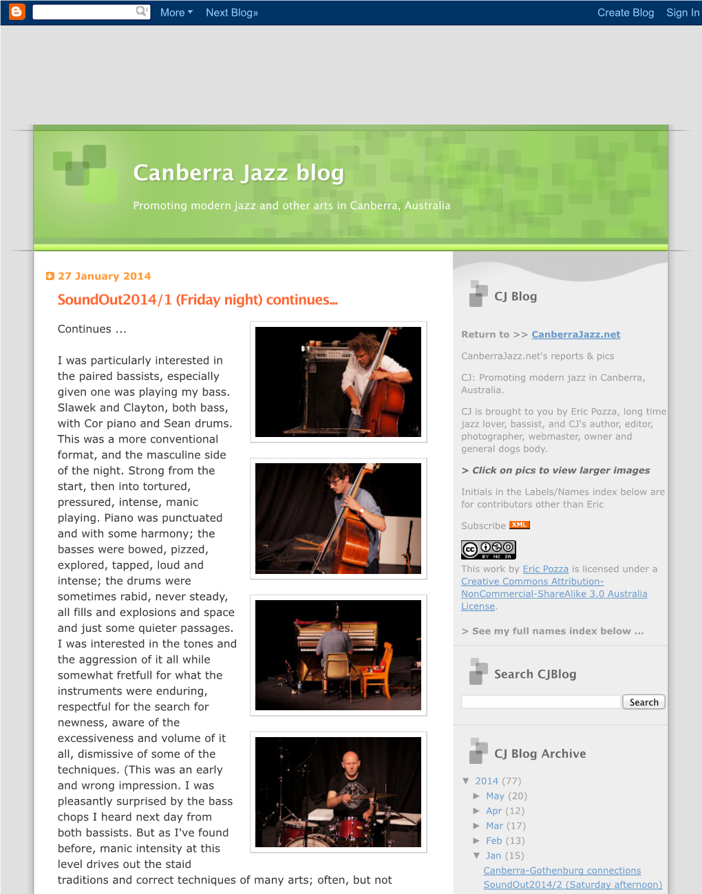 Canberra Jazz Blog