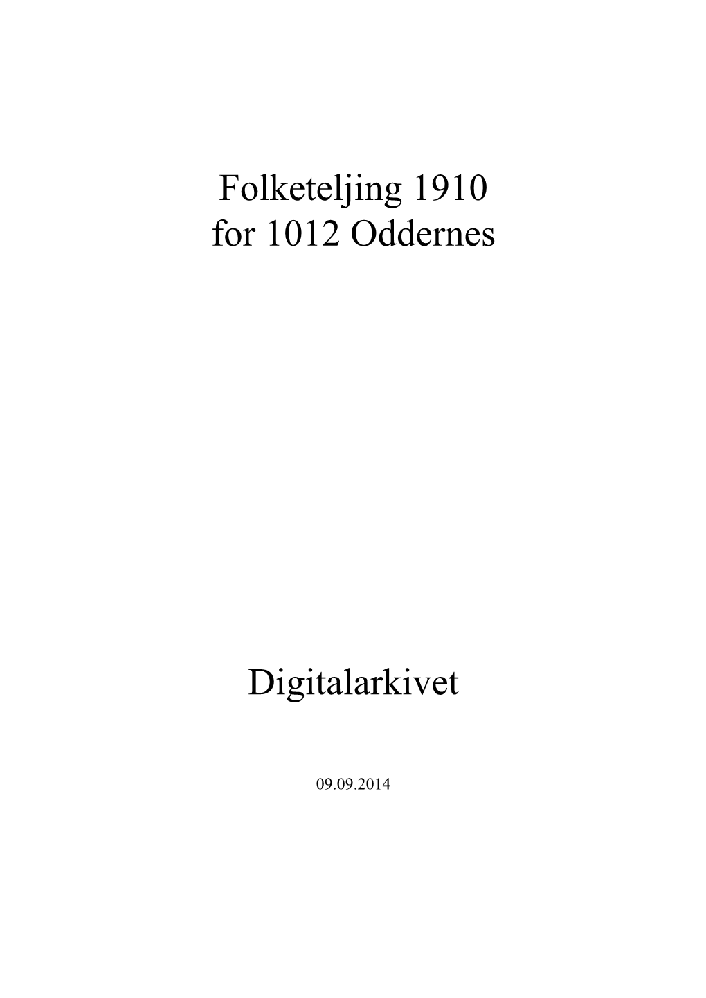 1012 Oddernes