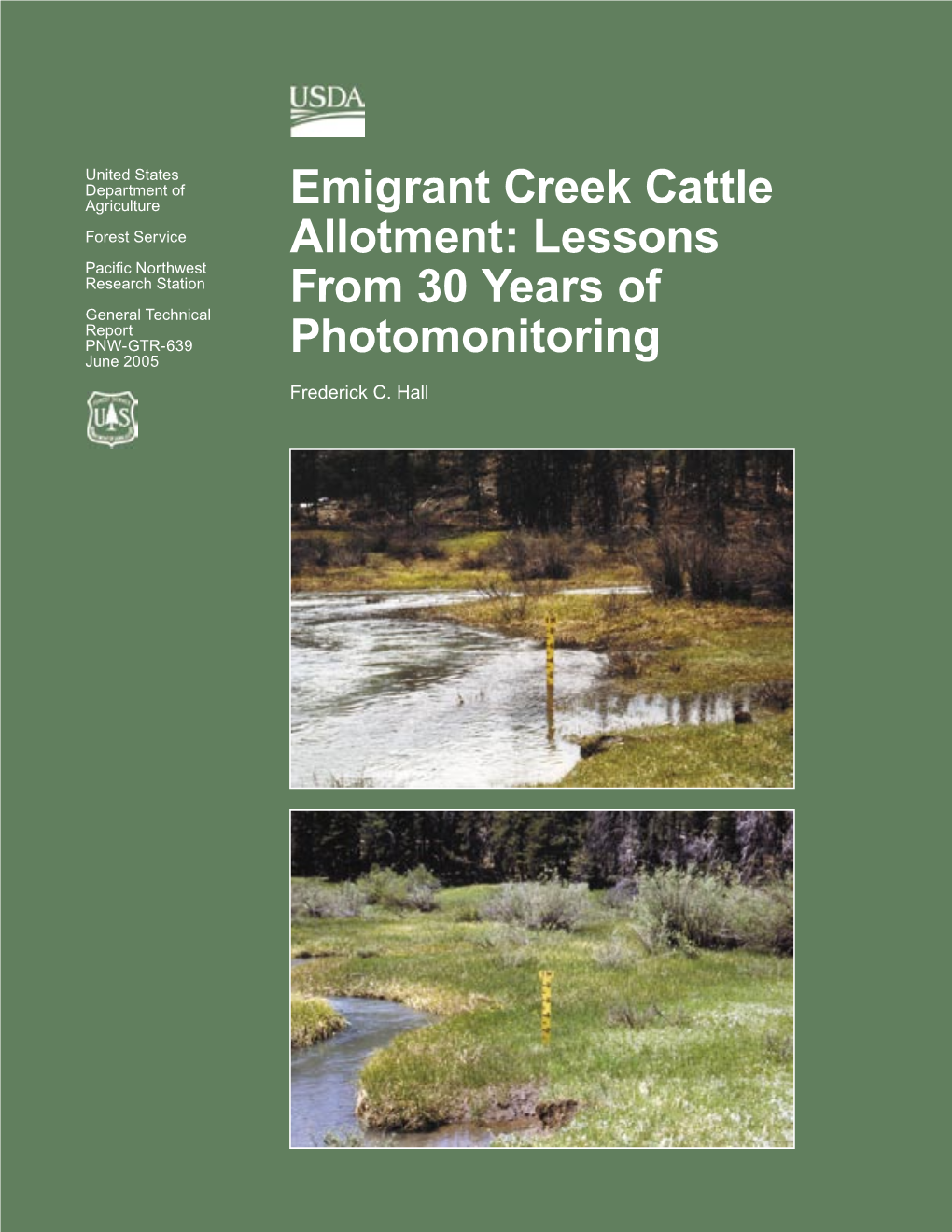 Emigrant Creek Cattle Allotment: Lessons from 30 Years of Photomonitoring