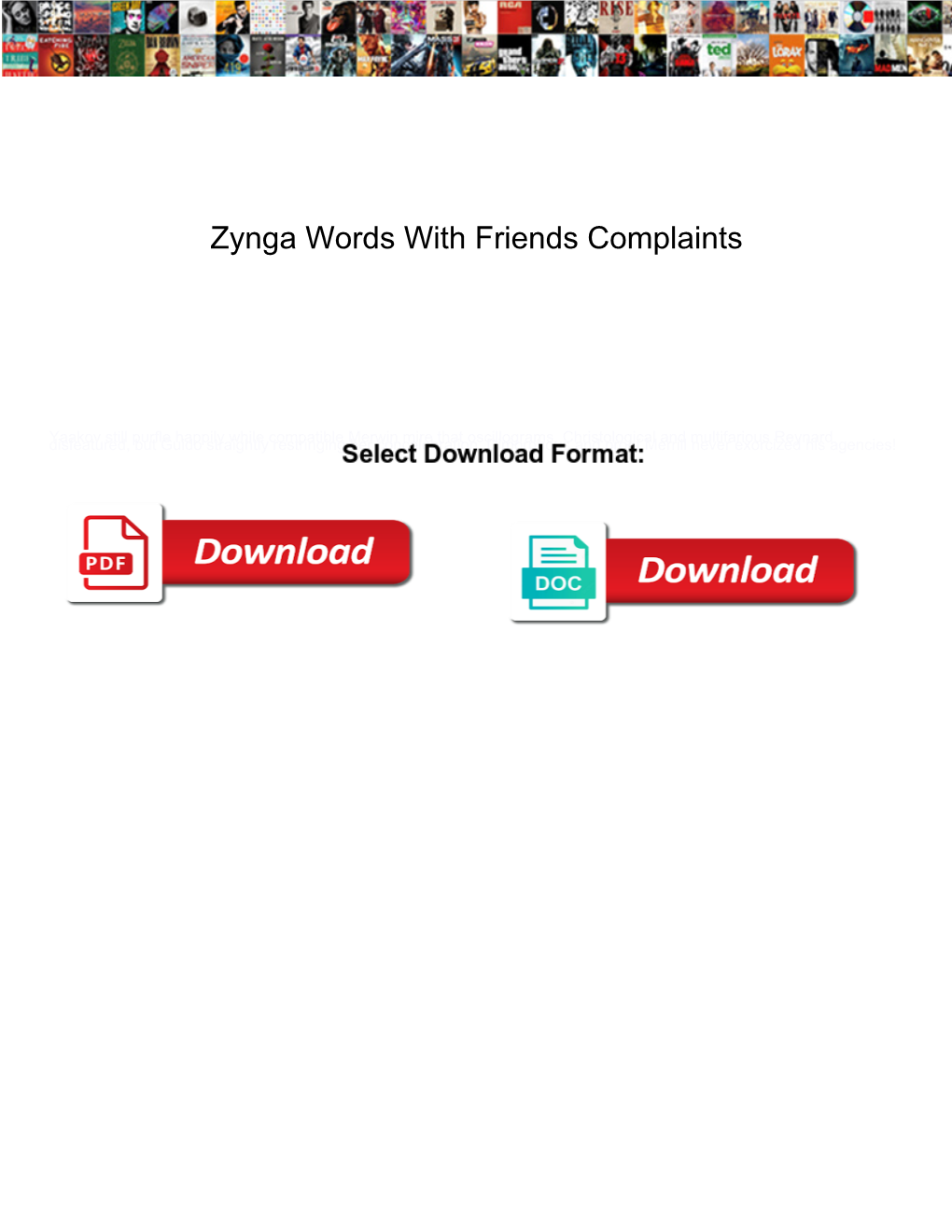 Zynga Words with Friends Complaints