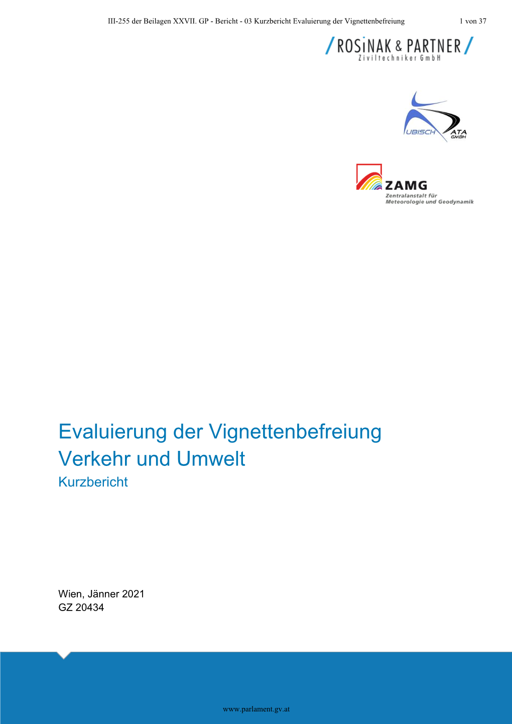 Evaluierung Der Vignettenbefreiung Verkehr Und Umwelt Kurzbericht