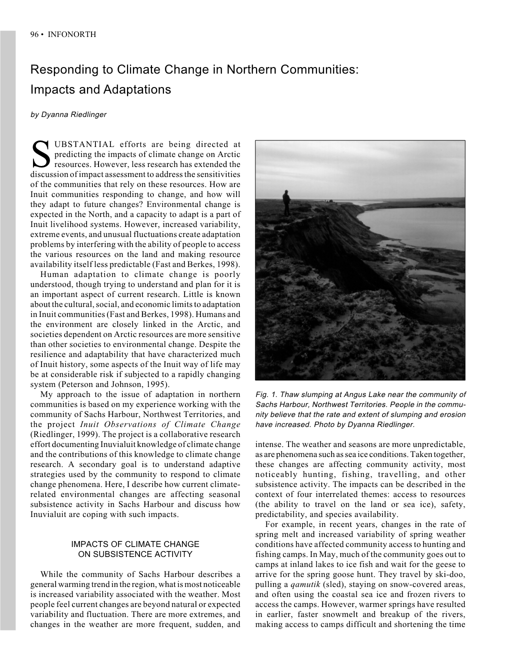 Responding to Climate Change in Northern Communities: Impacts and Adaptations by Dyanna Riedlinger