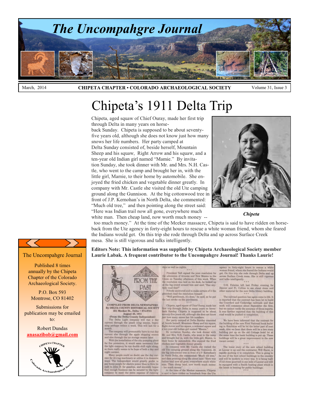 Chipeta's 1911 Delta Trip