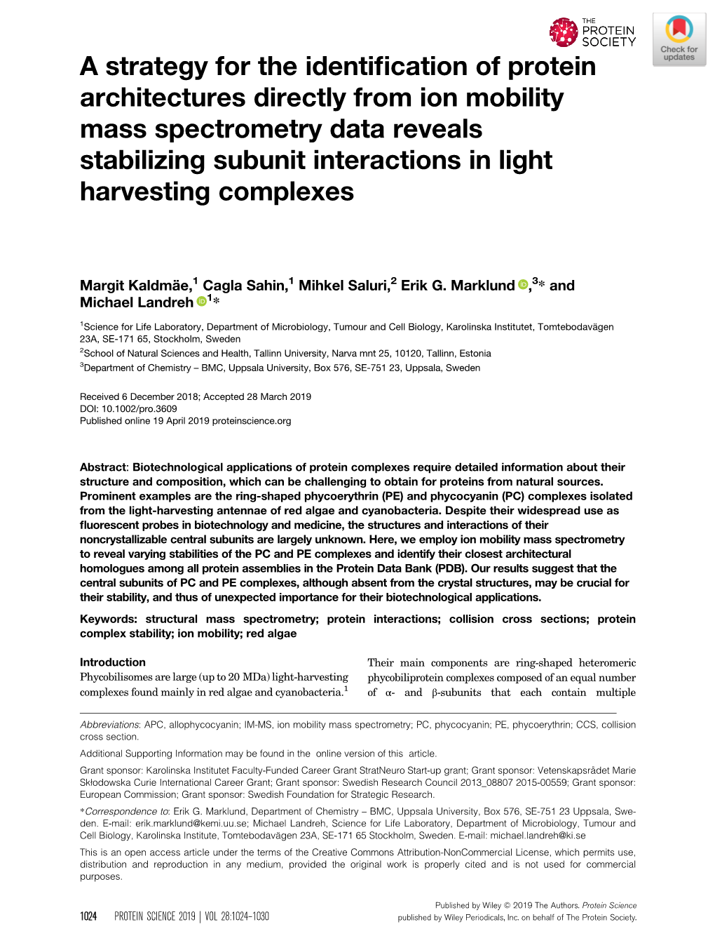 A Strategy for the Identification of Protein Architectures Directly From