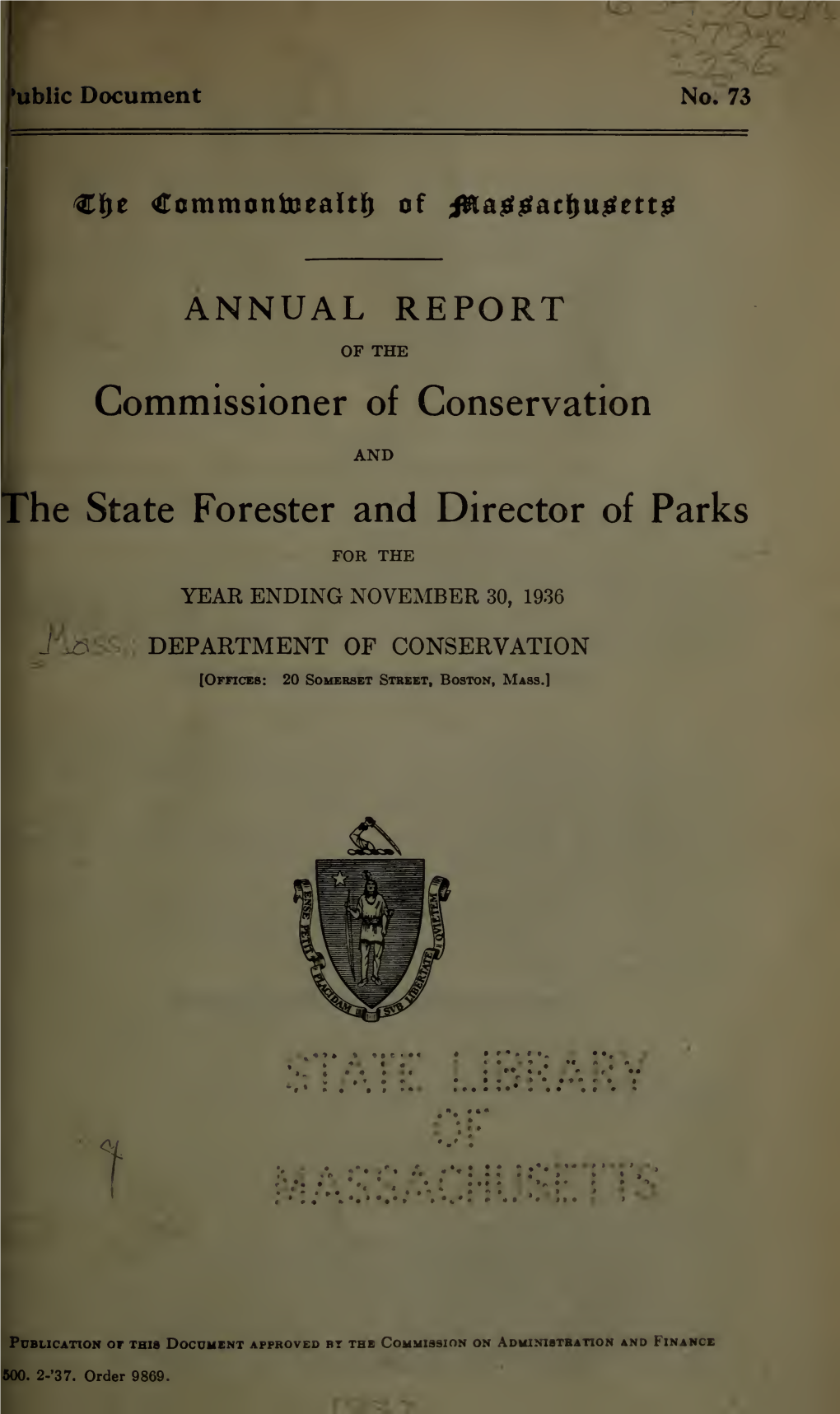 Annual Report of the Commissioner of Conservation and State Forester