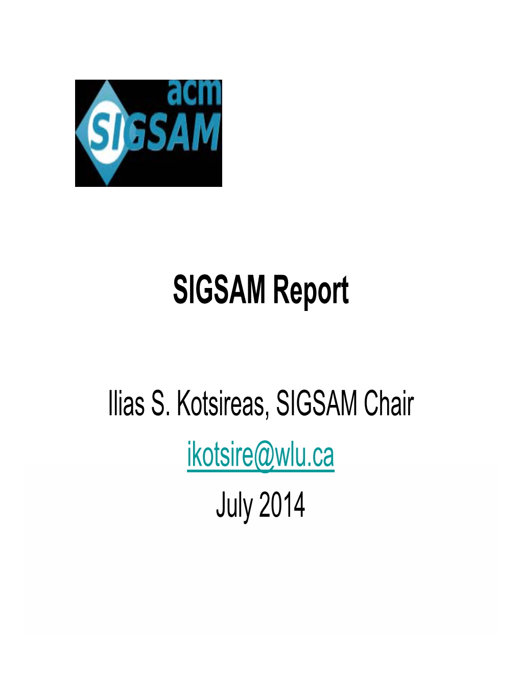 SIGSAM Report