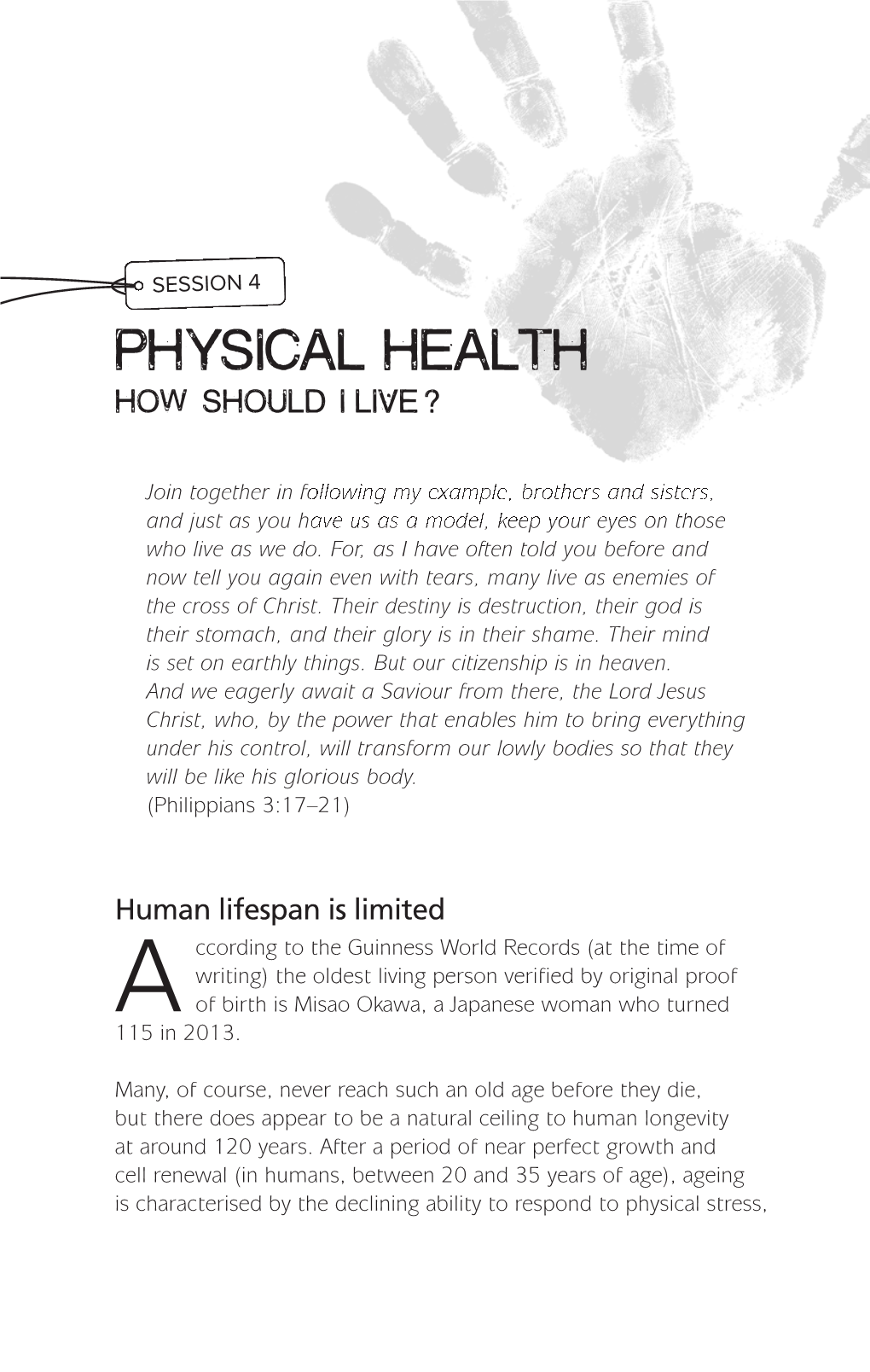 Physical Health: How Should I Live?